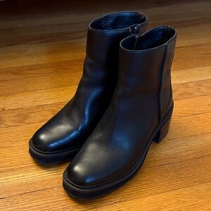 Cole Haan Black Leather Ankle Booties